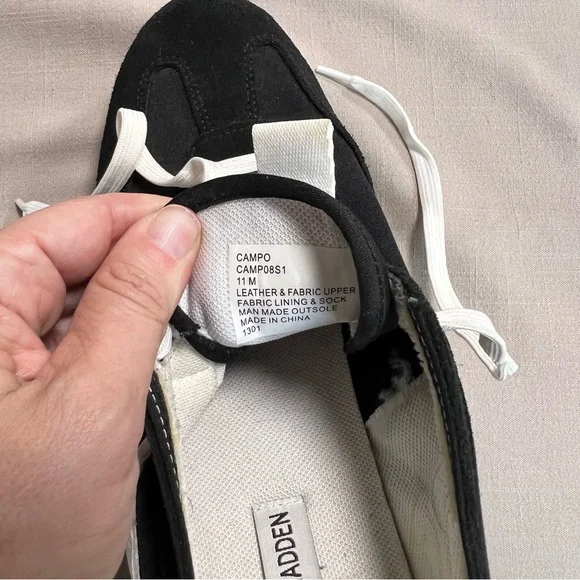 Steve Madden CAMPO Retro Sneakers Black & White – Women’s 11M - Picture 14 of 14